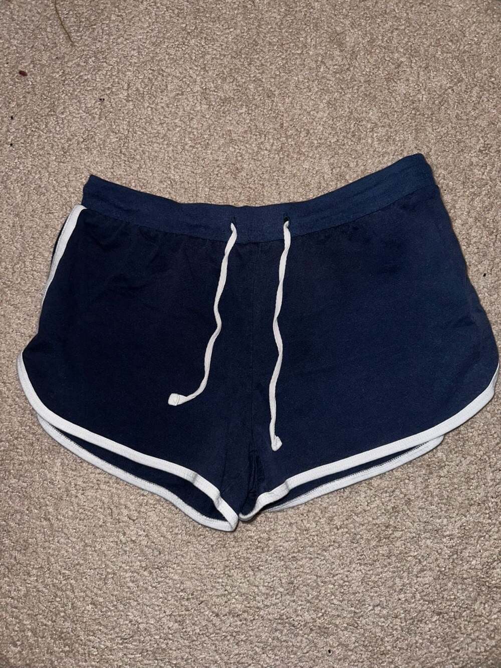 No Boundaries Navy Blue French Terry Drawstring Shorts